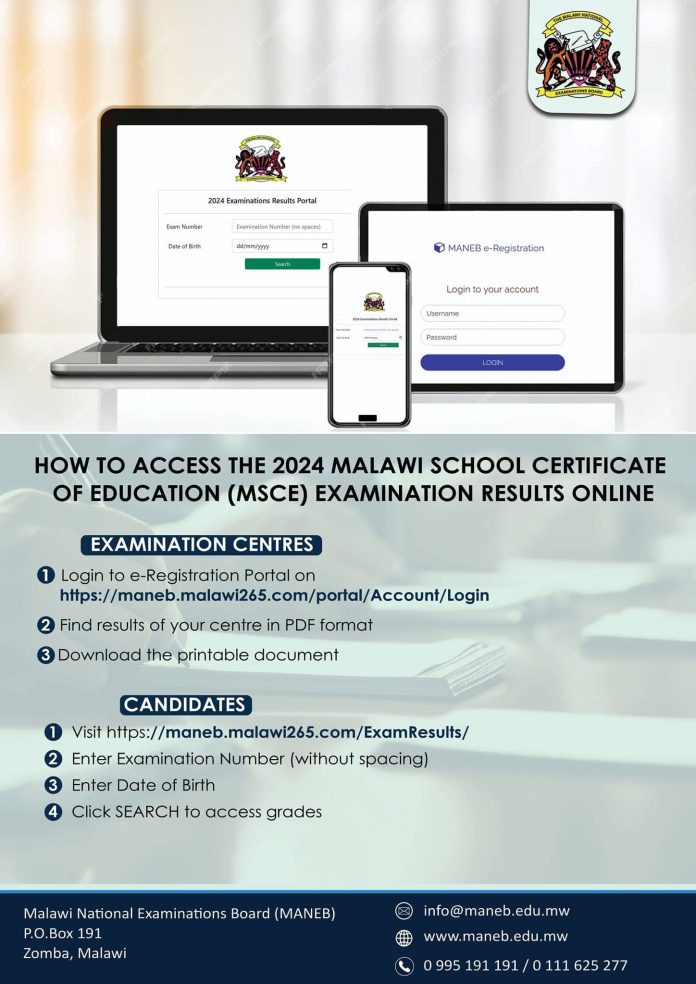 How to Access 2024 Malawi School Certificate of Education (MSCE) Examination Results