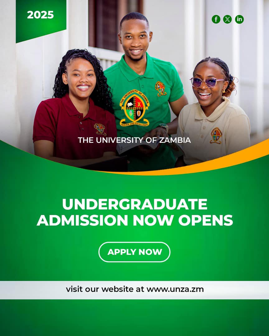 The University of Zambia Application for Undergraduate Admission 2026 Now Open