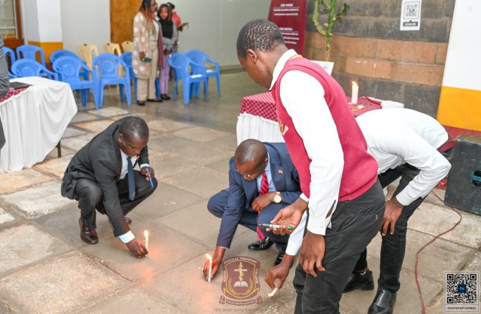 KMTC CEO Dr. Kelly Oluoch joins Nakuru Campus to bid farewell to a Fallen Student