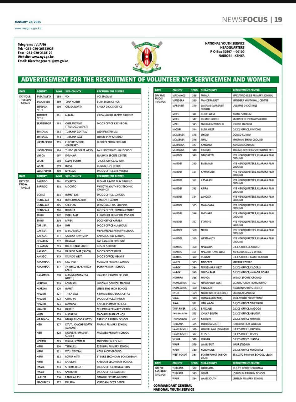 NYS RECRUITMENT 2025 FOR VOLUNTEERS