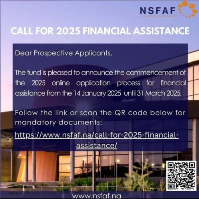 Namibia Students Financial Assistance Fund (NSFAF) 2025 Online Applications Now Open