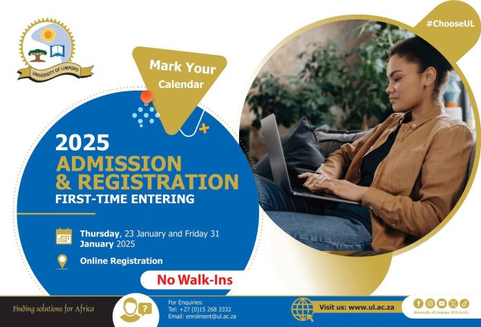 University of Limpopo Registration And 2025 Admission for First- Entering Students