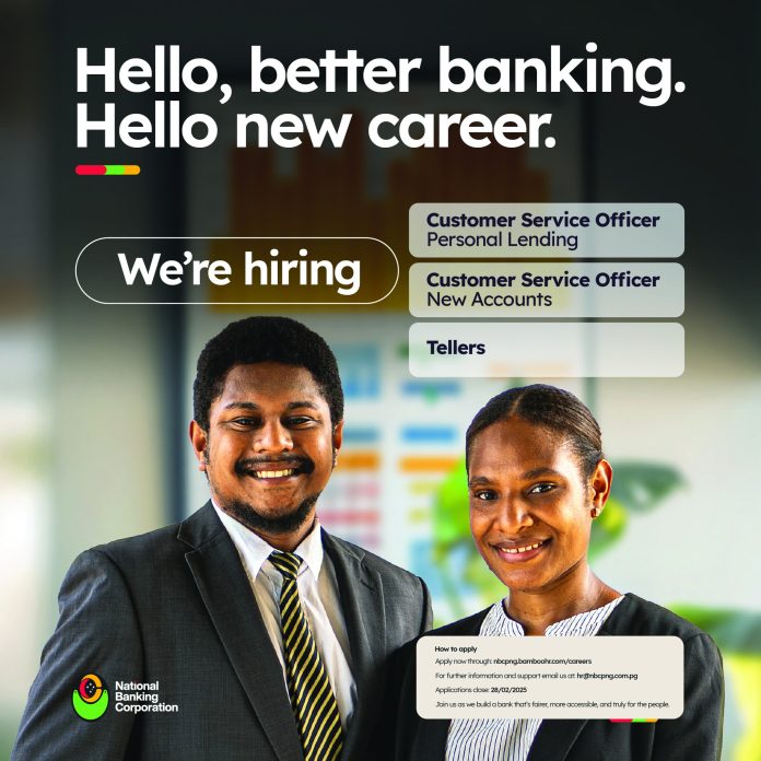 National Banking Corporation Papua New Guinea Latest Vacancies 2025