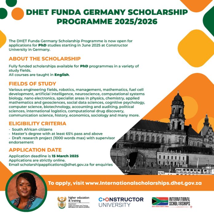 How to Apply for DHET Funda Germany Scholarship Programme 2025/2026