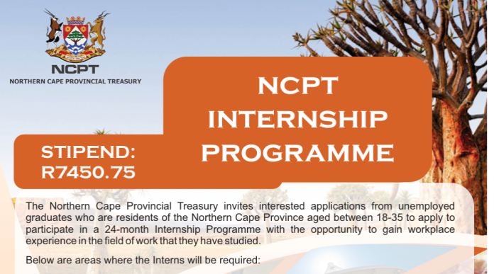 Northern Cape Provincial Treasury (NCPT) Internship Programme 2025 For Unemployed Graduates