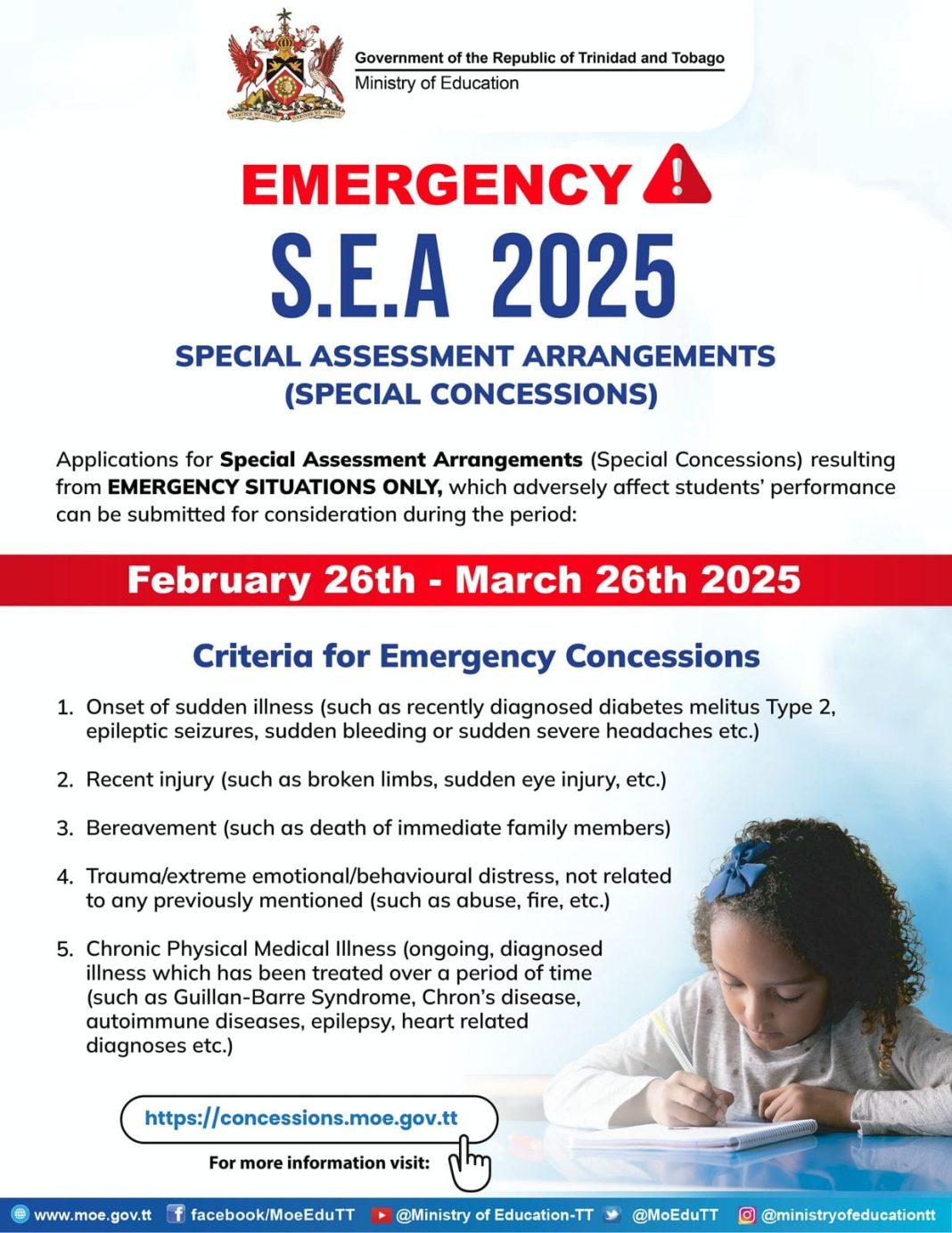Special Assessment Arrangement (SEA) 2025 Applications