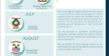 When HESLB Zambia Application Will Open for Your University