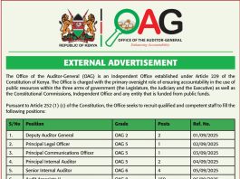 Office of the Auditor-General (OAG) Kenya Recruitment 2025