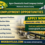 Agro-Chemical and Food Company Limited job vacancies 2026 including Management, Production, Engineering, Sales, Accounting, and Safety roles with application deadline April 10, 2026.