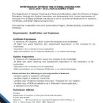 External Moderators Expression of Interest announcement by Botswana Ministry of Higher Education for Diploma and Certificate programmes 2025–2028