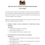 Qualified Malawian teachers submitting applications to become MANEB examination markers for PSLCE, JCE, and MSCE exams in 2026