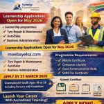 SETA accredited learnership programme 2026 for unemployed youth aged 18 to 28 with training in Business Administration, AutoSales, and Tyre Repair managed by Synergy Transformation Solutions