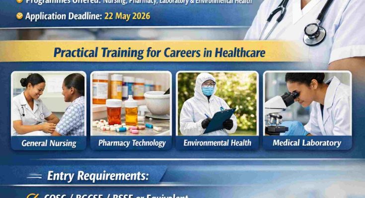 IHS Botswana admissions 2026 2027 now open with nursing pharmacy laboratory and environmental health programmes deadline 22 May 2026