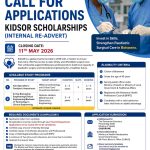 KidsOR Scholarships Botswana 2026 infographic showing eligibility, study programs, required documents, and application deadline 11 May 2026