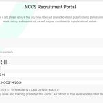 Screenshot of the National Council for Children’s Services (NCCS) recruitment portal showing job details for a Driver III position, Grade NCCS 11, with vacancy number NCCS/14/2026.